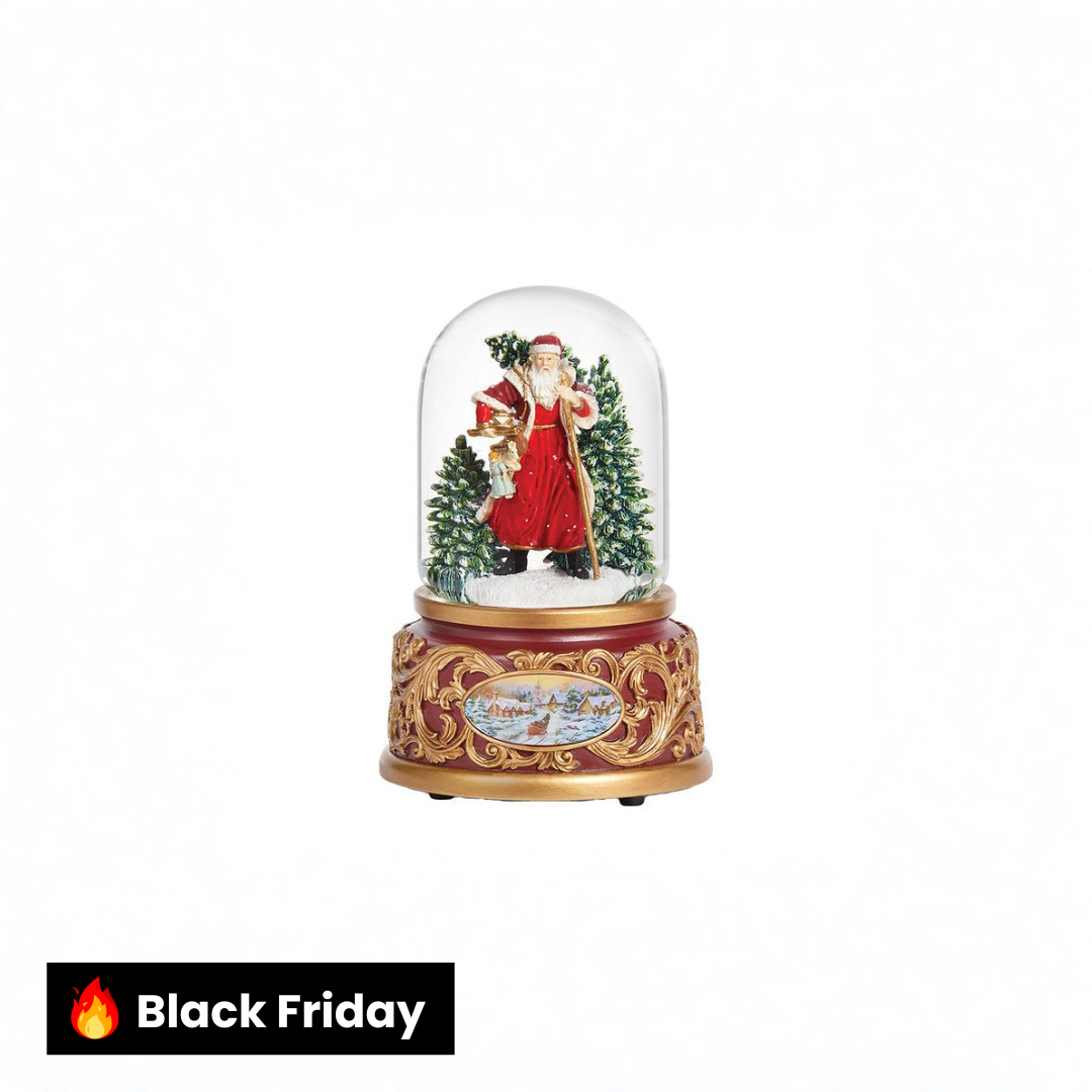 Globo de Neve de Papai Noel Vitoriano Tradicional (Musical)